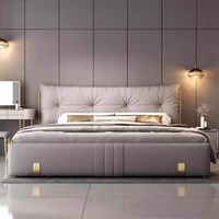 Cadres de lit modernes rembourrés, taille Queen, blanc, cadres de lit de luxe en bois, taille complète, Muebles Para El Hogar, accessoires pour la maison 3
