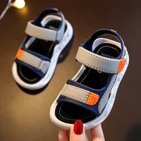 Summer Baby Sandals Solid Color Baby Boy Sandals Soft Sole Anti-slip Boys Girls Sandals Toddler Baby Shoes Beach 1