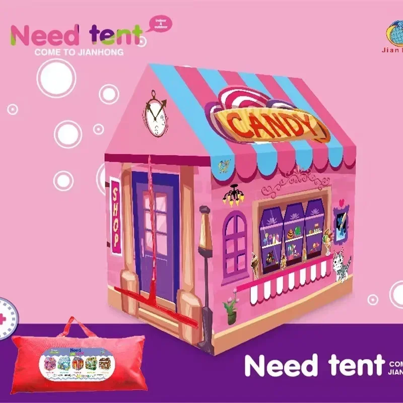 Kids Play House Game Tent Toys Dinosaur Pink Ice Cream Boy Girl Princess Castle Portable Indoor Outdoor Children Play Tent House