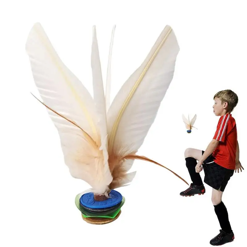 

Kick Shuttlecock Chinese Jianzi White Feathers Kick Shuttlecock Foot Sports Outdoor Toy Game Shuttlecock Fitness Entertainment