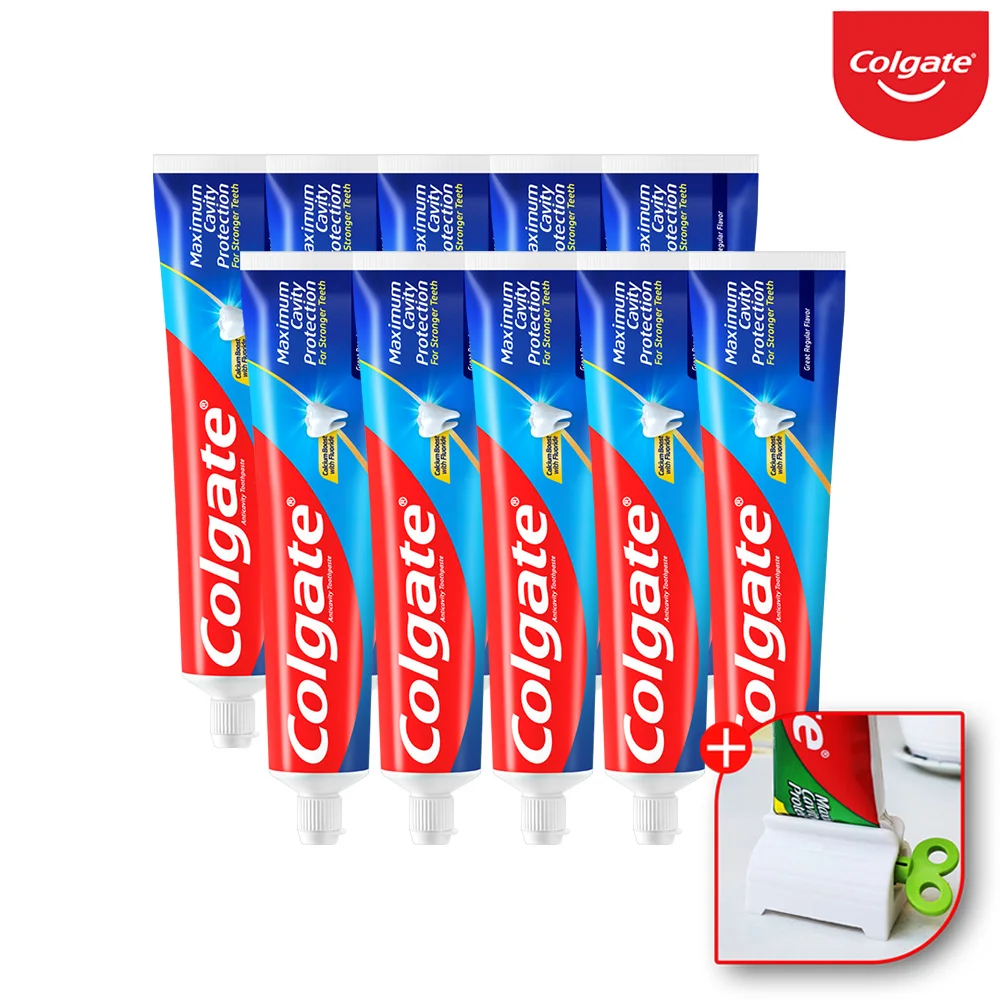 콜게이트 충치예방 불소 1450 레귤러 치약 175g 10개+치약짜개