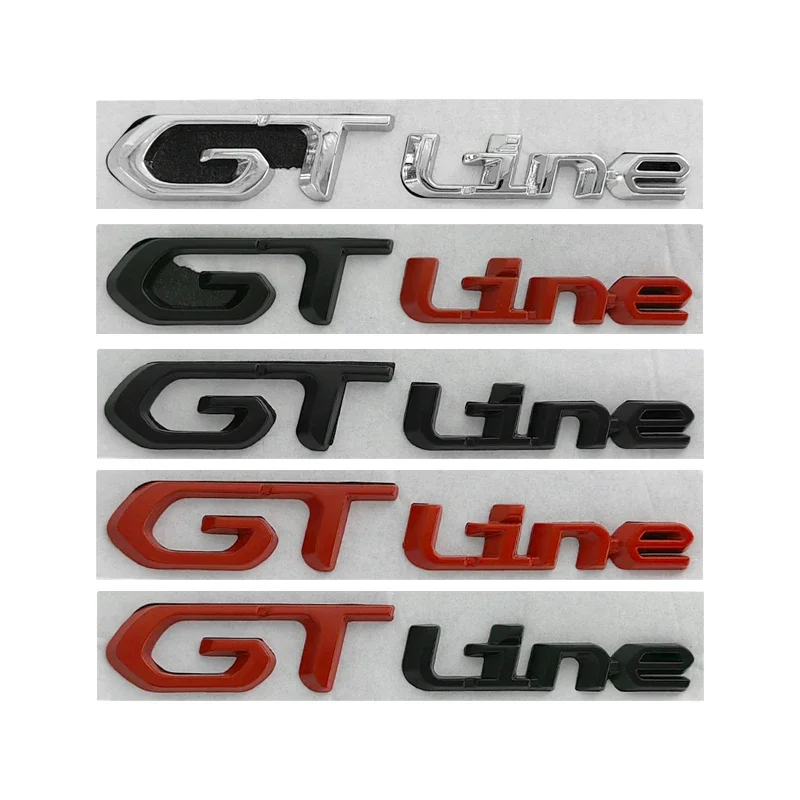 3D Metal Gt Line Logo Car Trunk Badge Sticker Per Peugeot 108 208 308 408 508 2008 3008 4008 5008 Gt Line Emblem Accessori