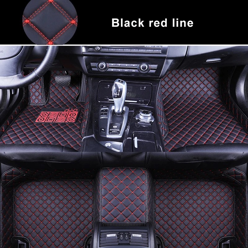 Car Floor Mats For Honda Civic Leather Auto Carpets Protective Pad Rugs Waterproof Interior Parts