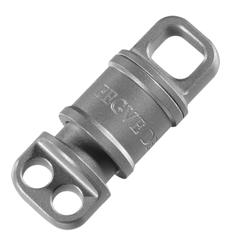 Creative Quick Release Double Hole Car Key Chain High End Titanium Alloy Men's Multifunctional Keychain EDC Connection Key Ring