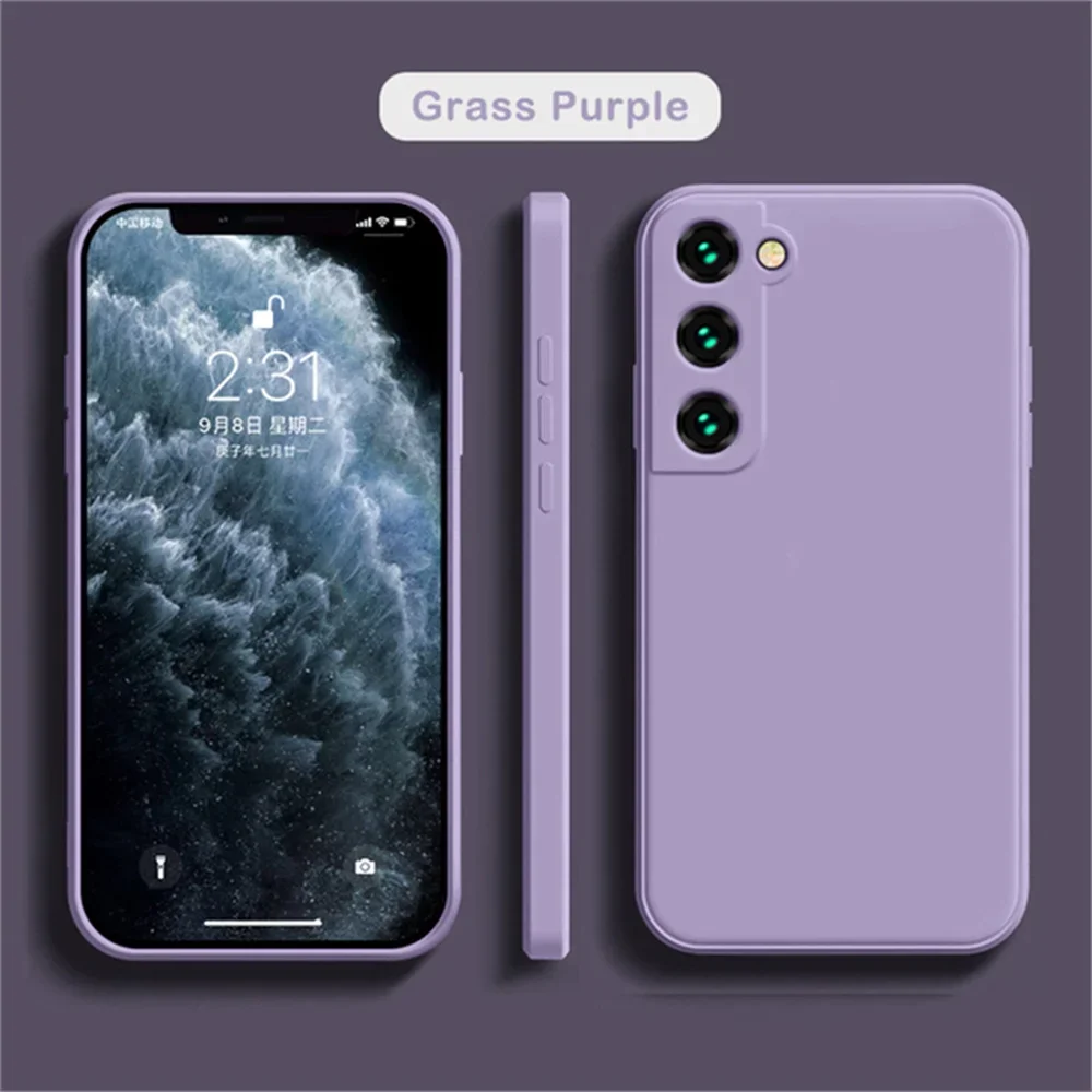 Premium Liquid Silicone Shockproof Phone Case with Quadrate Design