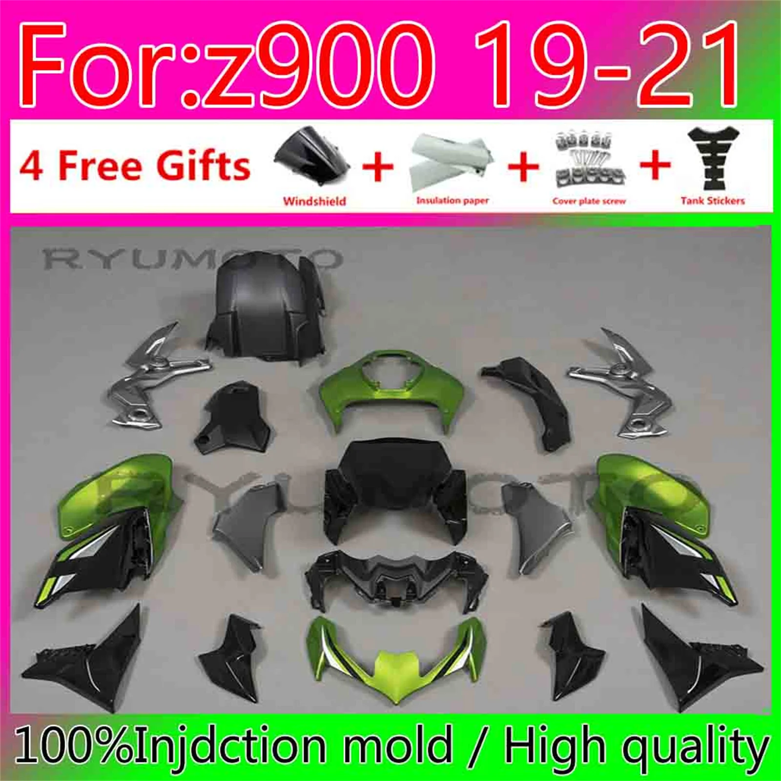 

Injection Mold Full Fairing Kit For Kawasaki Z900 2020 2021 Z900 Kawasaki 2020-2021 Motorcycle Bodywork