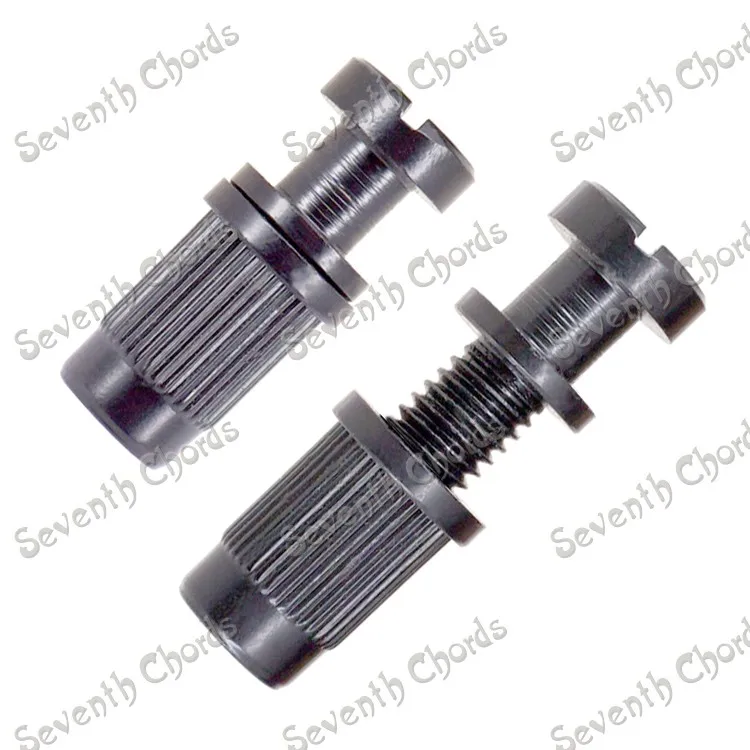 

10 Pcs Electric Guitar Tune-O-Matic Bridge Stop Tailpiece Studs & Anchors - Black - Guitar Parts