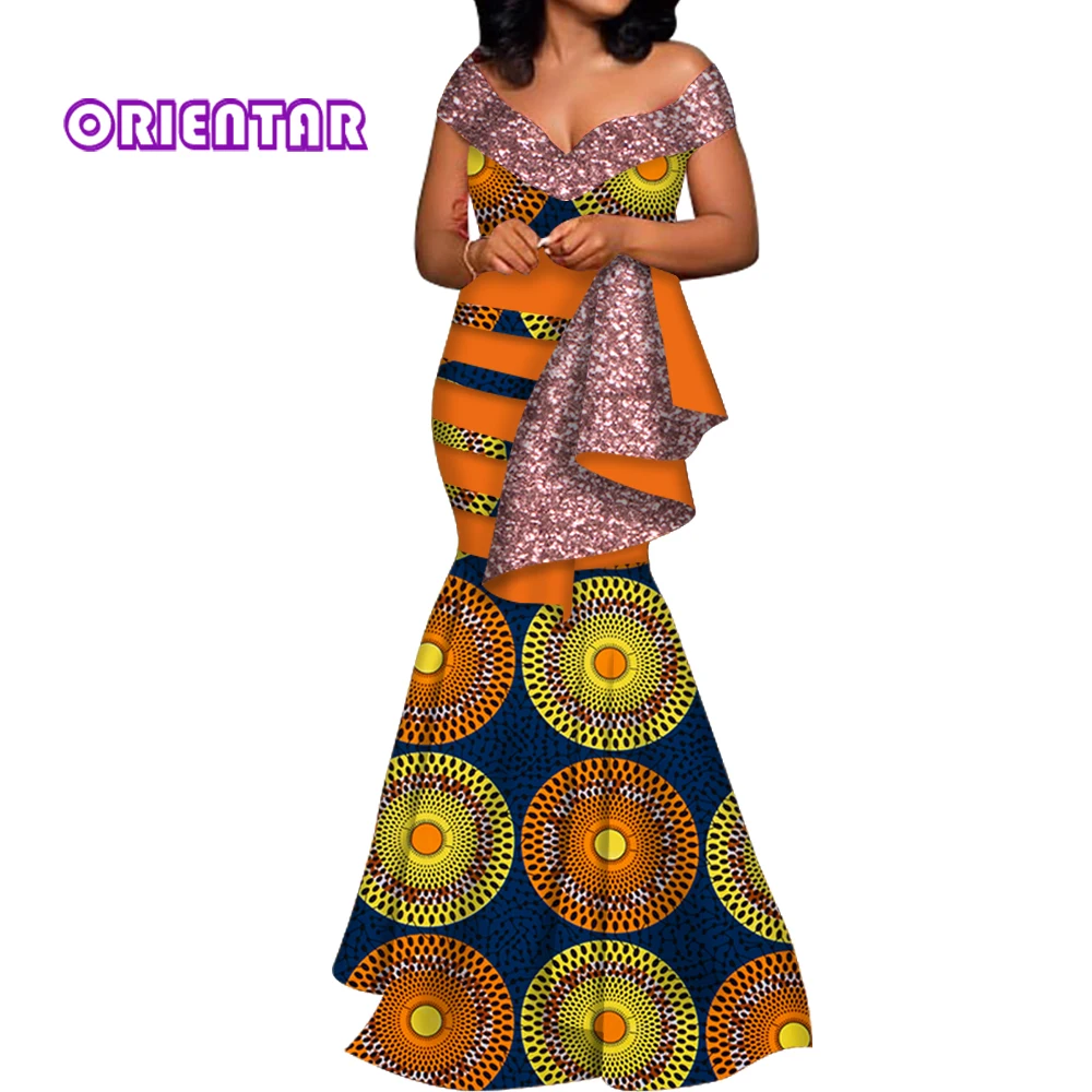 Mermaid African Dress Women Fashion V 