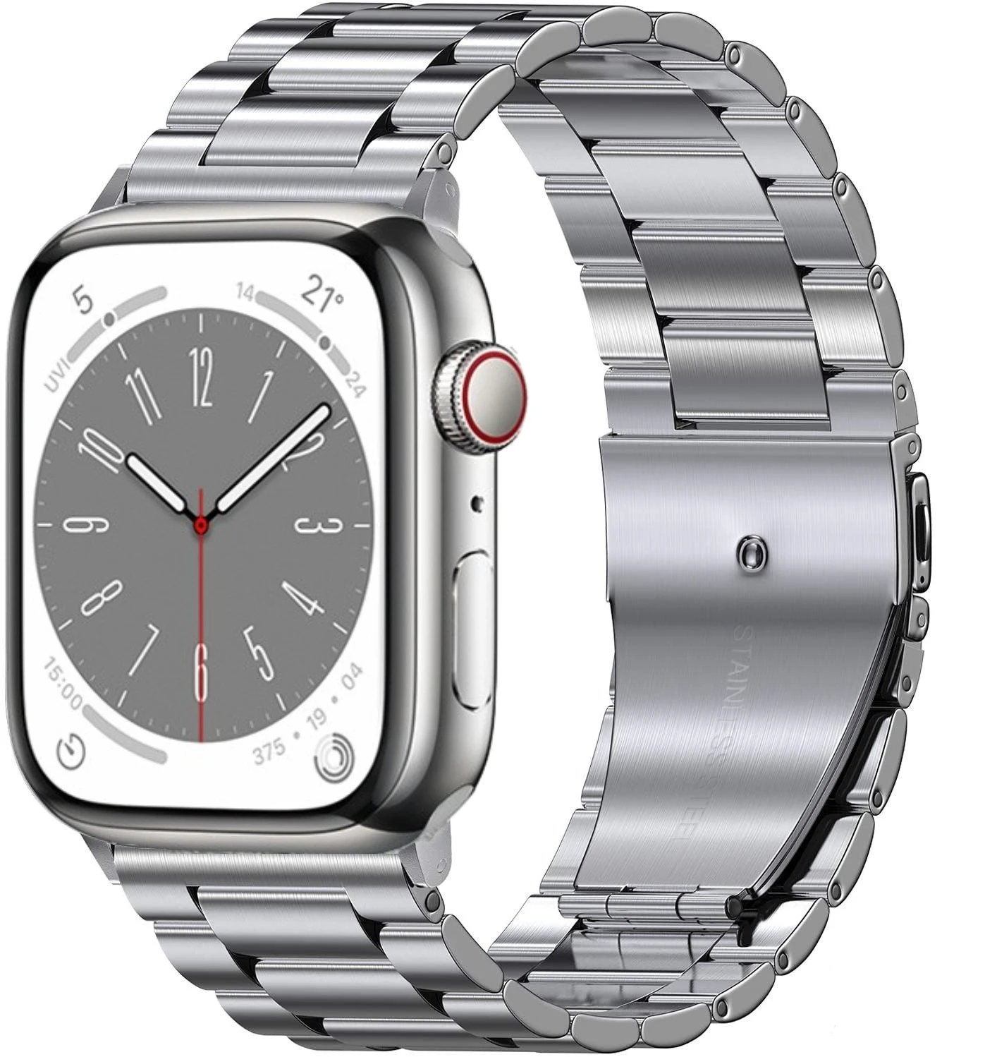 Premium Stainless Steel Metal Watch Strap - Elegant Bracelet Band