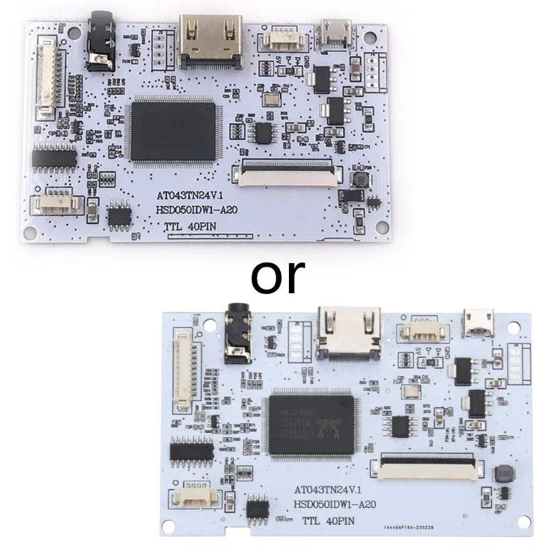 40핀 LCD 화면용 HDMI1.2 LVDS 제어 보드 스피커 이어폰 AT043TN24 V.1 480(RGB)×272 HSD050IDW1 RGB ×480