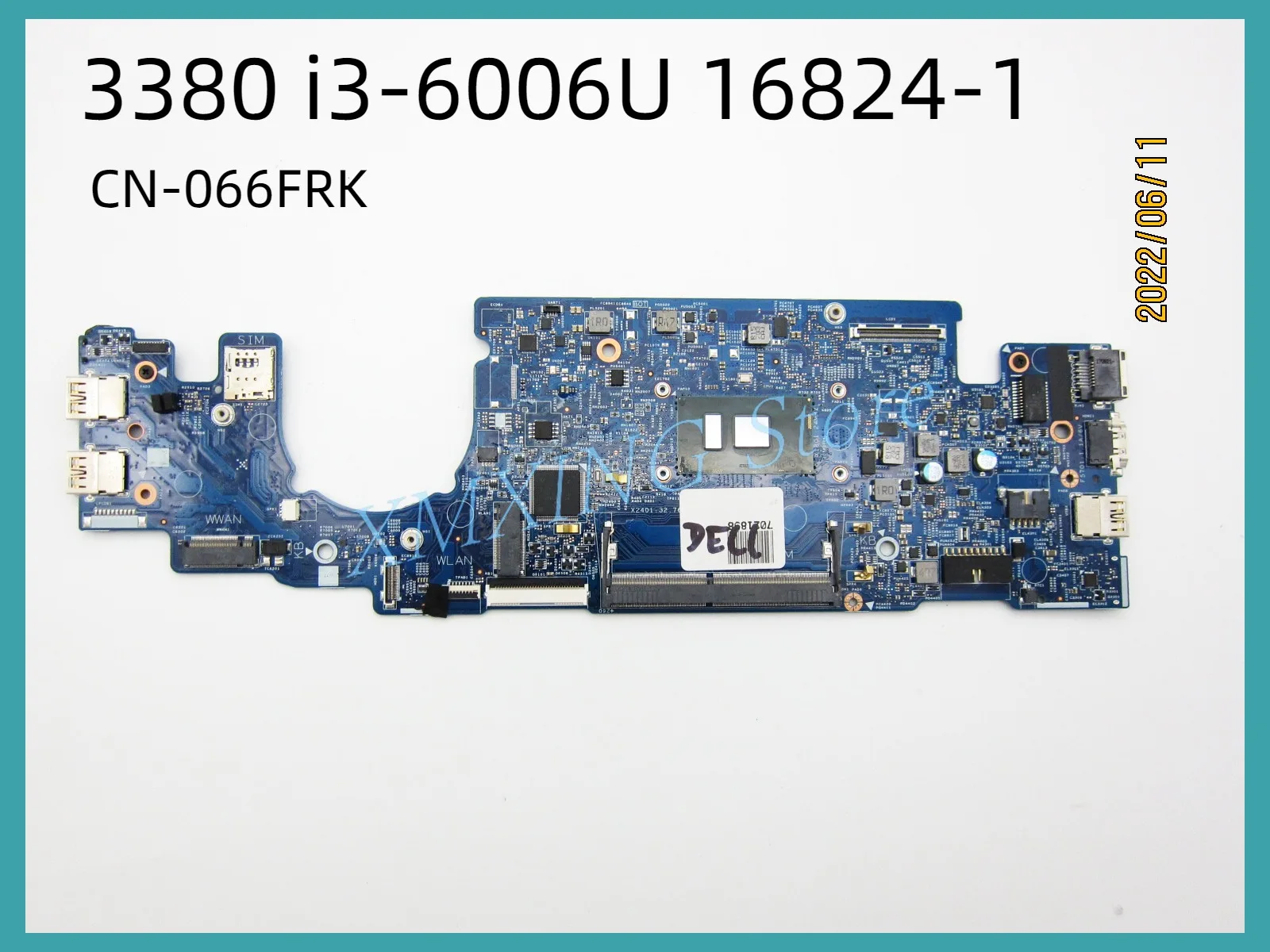

Материнская плата FULCOL для ноутбука DELL Latitude 13 3380 I3-6006U CPU 16824-1 CN-066FRK 066FRK 66FRK, протестирована на 100%