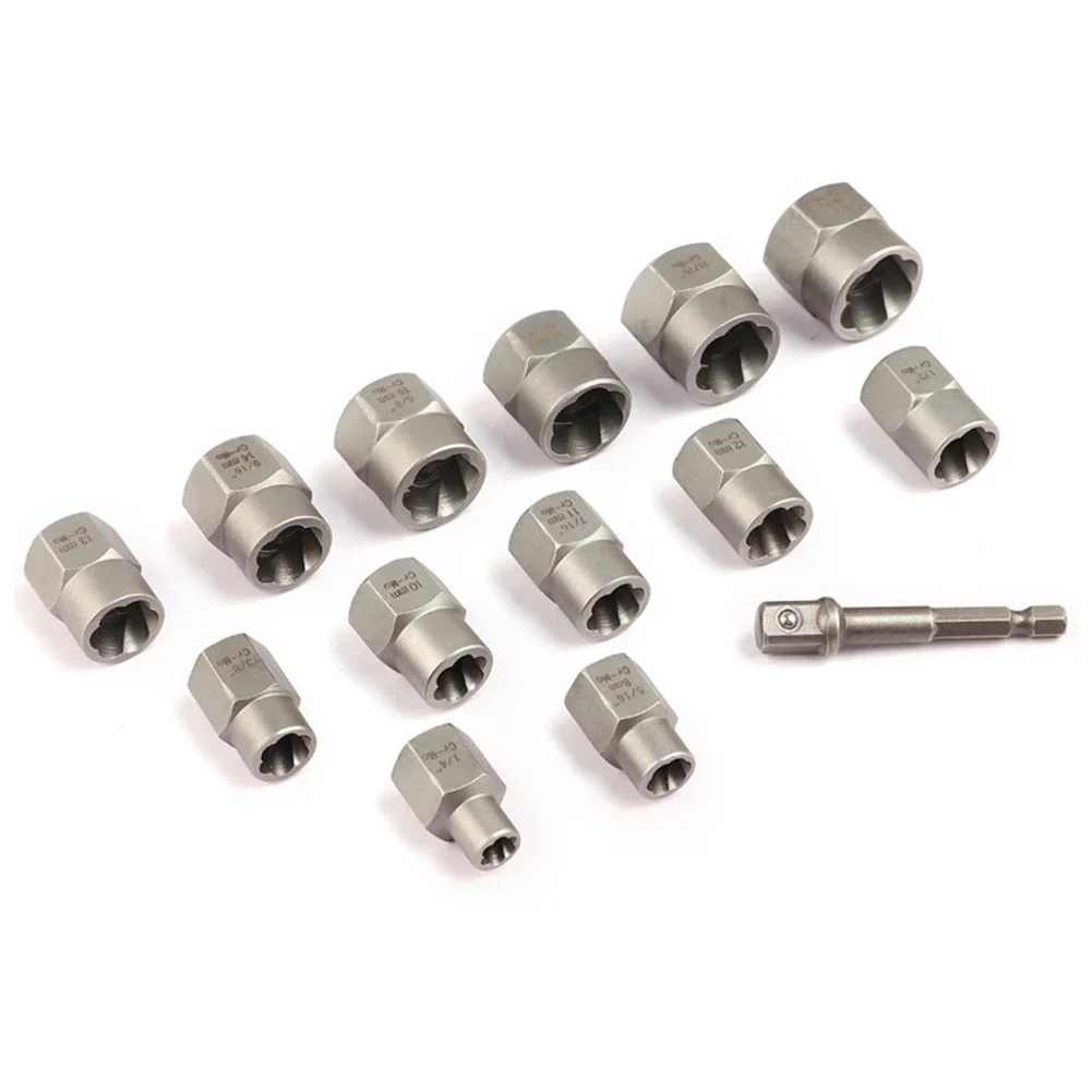 14PCS Female E Star Torx Socket Set, E4-E24 External Hex Sockets, for Auto Repair Mechanics, Durable Versatile Hand Tool Kit