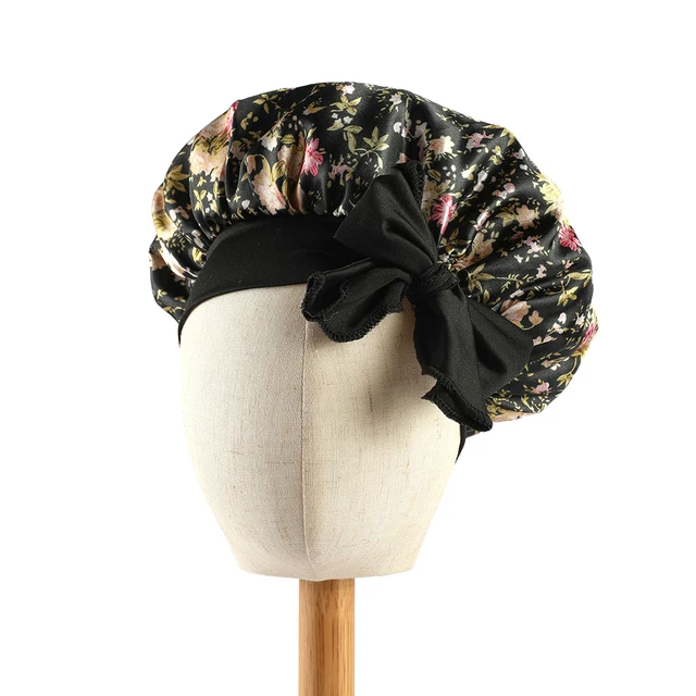 Bonnet Fille Bonnet Satin Cheveux Bouclés Coubeau - Bande Large Réglable - Soin Nuit Enfants Bonnet Réglable Soin Capillaire