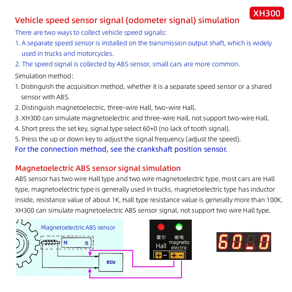 Auto Signal Generator XH300 XH-2 Fahrzeug Hall Sensor Kurbelwelle Position Sensor Simulator Auto Reparatur Werkzeug 1Hz bis 8KHz Ausgang – Detail 8