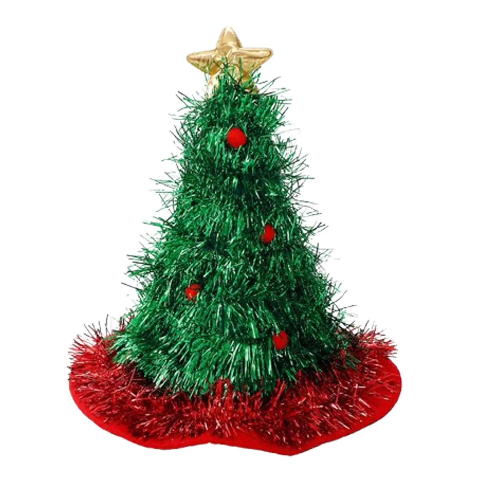 Ins Christmas Tree Hat Creative Xmas Headwear for Girls Tinsel Christmas Headband Party Costume New Year Decor Supplies
