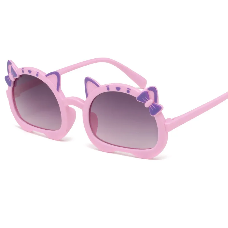 Children Cute Sunglasses Girls Summer Boys Cat Ears Animal Cartoon Sunglasses Lovely Vintage Sun Glasses UV Protection Eyewear