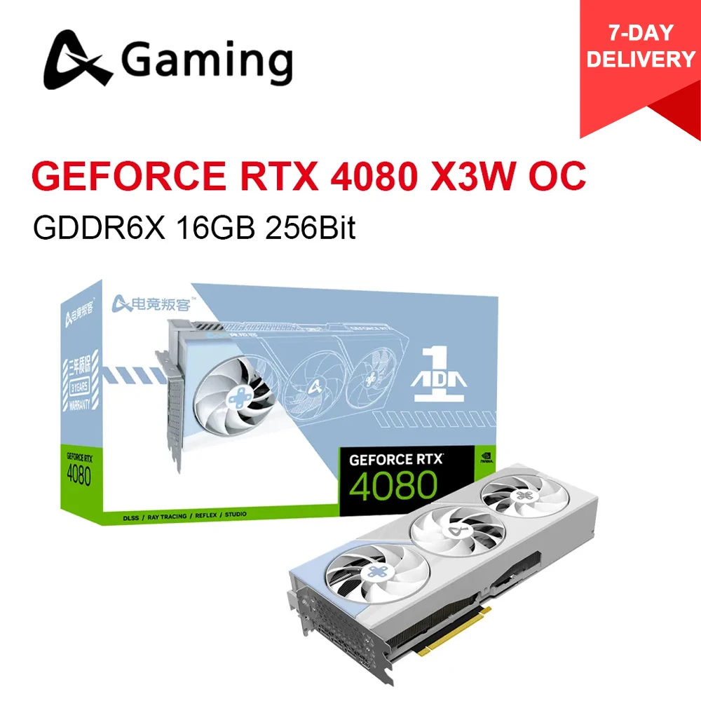 

AX GAMING New RTX 4080 New Graphic Card GDDR6X 256Bit HDMI 2.1 16Pin Gaming GPU Video Cards placa de vídeo Fast Shipping