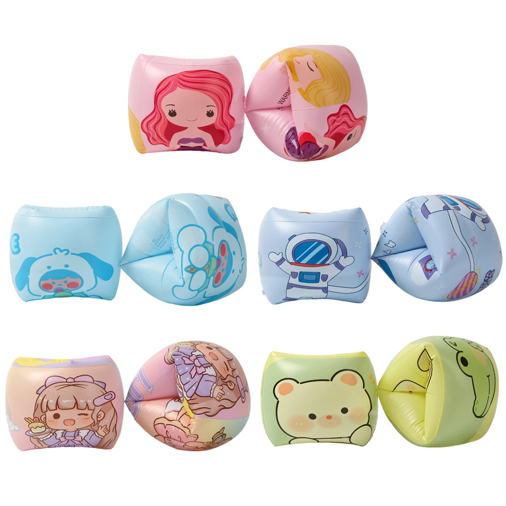 Cute Pool Floats Arm Bands Inflatable Swim Floater Sleeves PVC Swimming Arm Float Rings Safe for Kids Toddlers and Adults
