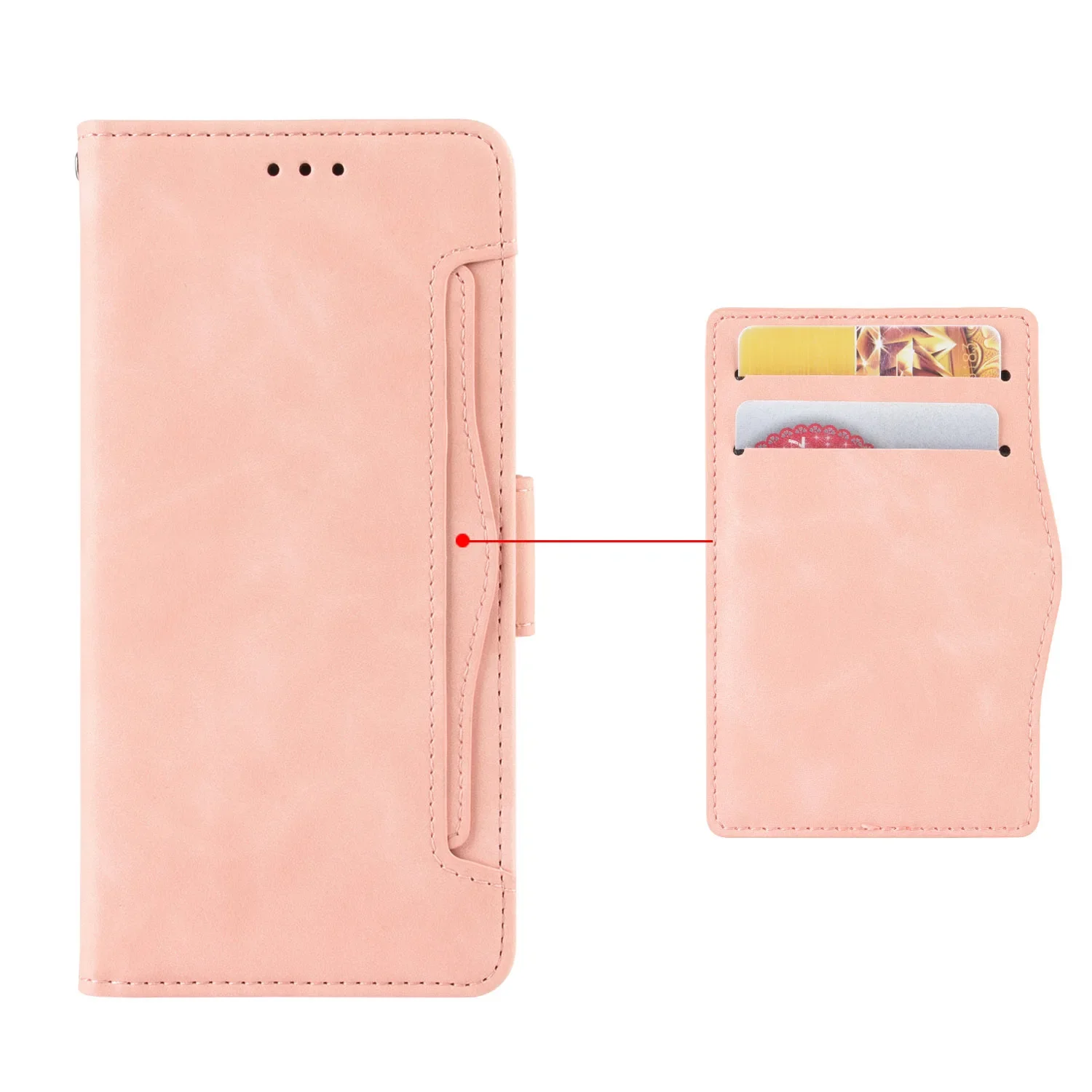 Luxury Leather Flip Wallet Case - Magnetic Retro Skin Holder and Full Cover
