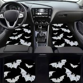 Set di 4 Tappetini per Auto a Forma di Pipistrello, Impermeabili e Antiscivolo, Protezione per Tappeti Auto, Adattabili Universalmente