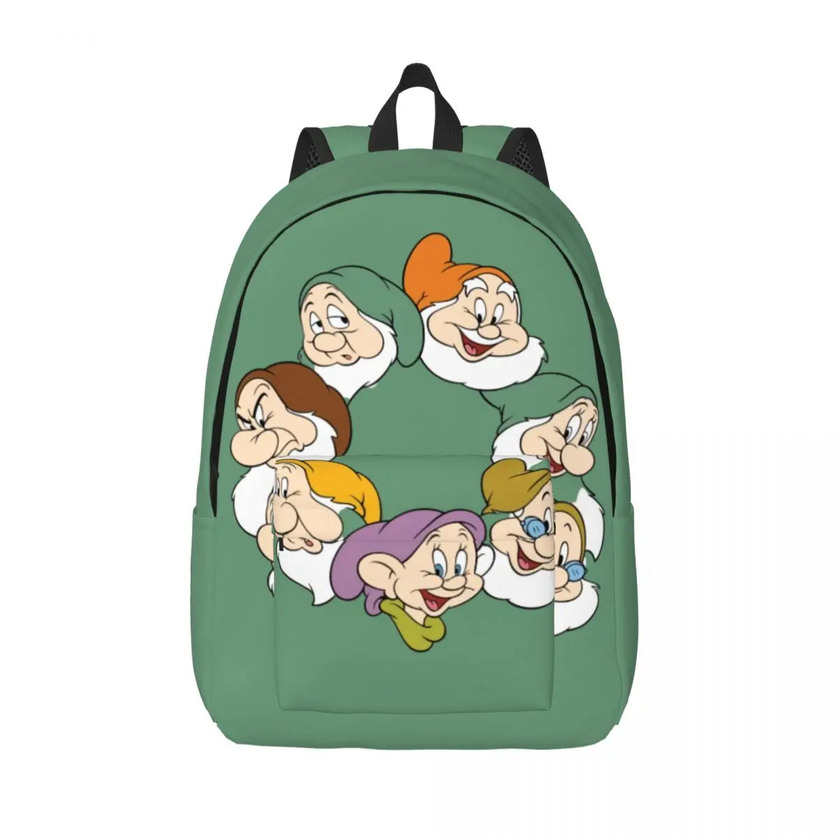 thumbnail image 1 of Custom Snow White And The Seven Dwarfs Canvas Backpacks for Women Men Waterproof College School Cartoon Bag Print Bookbag, 1 of 5
