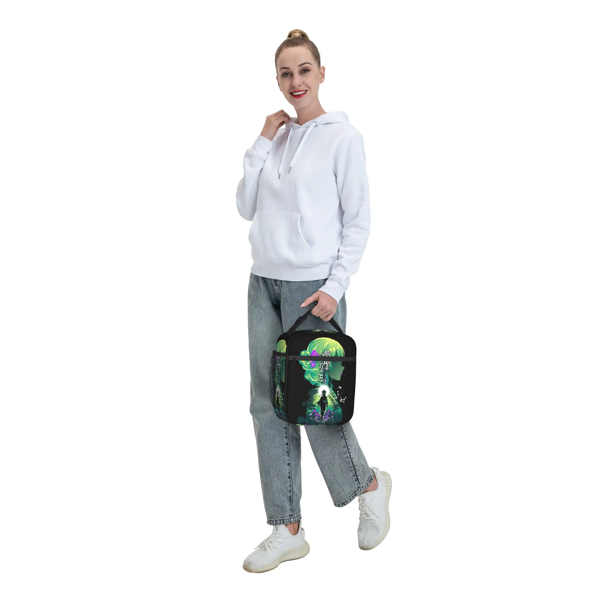 Maomao Anime Isolierte Lunchtasche mit hoher Kapazität, The Apothecary Diaries, wiederverwendbare Thermotasche, Tragetasche, Lunchbox, Arbeit, Picknick, Männer, Frauen – Detail 8