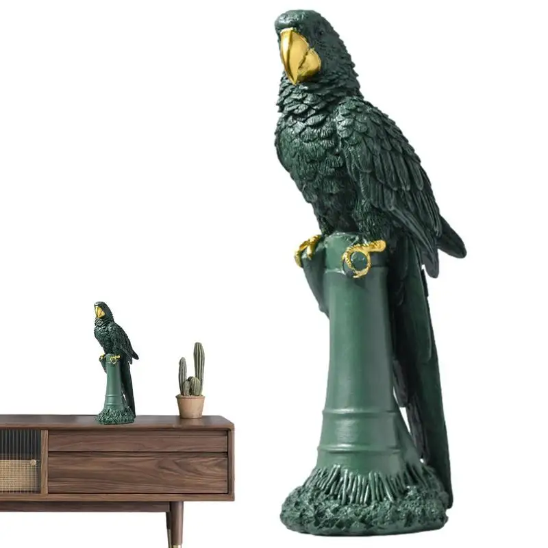 

Фигурки в виде попугая, домашний декор, искусственная смола, коллекционные фигурки, Женская Роскошная стильная Реалистичная ручная роспись, статуэтка ара