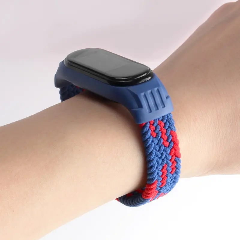 Geflochtenes Solo-Loop-Armband für Xiaomi Mi Band 7, 6, 5, 4, 3, NFC-Nylon, Ersatz-Gürtelarmband, Armband Correa Mi Band 4, 5, 6, 7-Armband – Detail 15