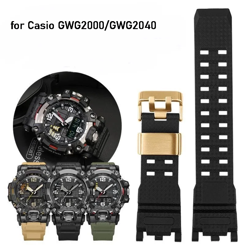 Per Casio G-Shock Gwg-2000 Gwg2040 Sostituisci Cinturino Fibbia In Acciaio Inossidabile Accessori Cinturino Cinturino Cinturino In Gomma Siliconica Ci