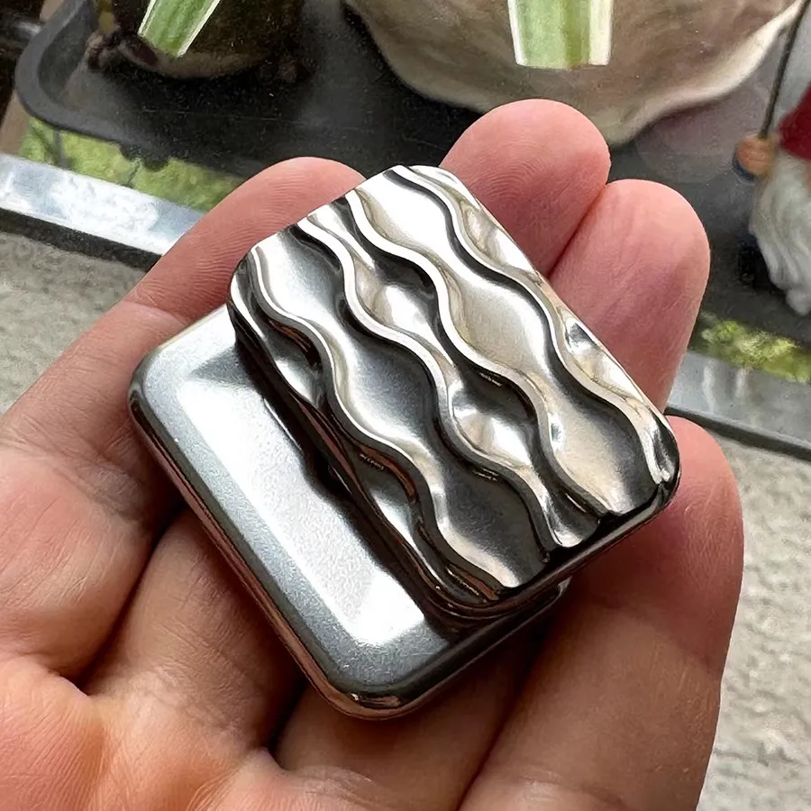 웨이브 EDC CNC 각인 티타늄 합금 무제한 푸시 카드 피젯 스피너 디컴프레션 마그네틱 햅틱 슬라이더 손가락 데스크 장난감