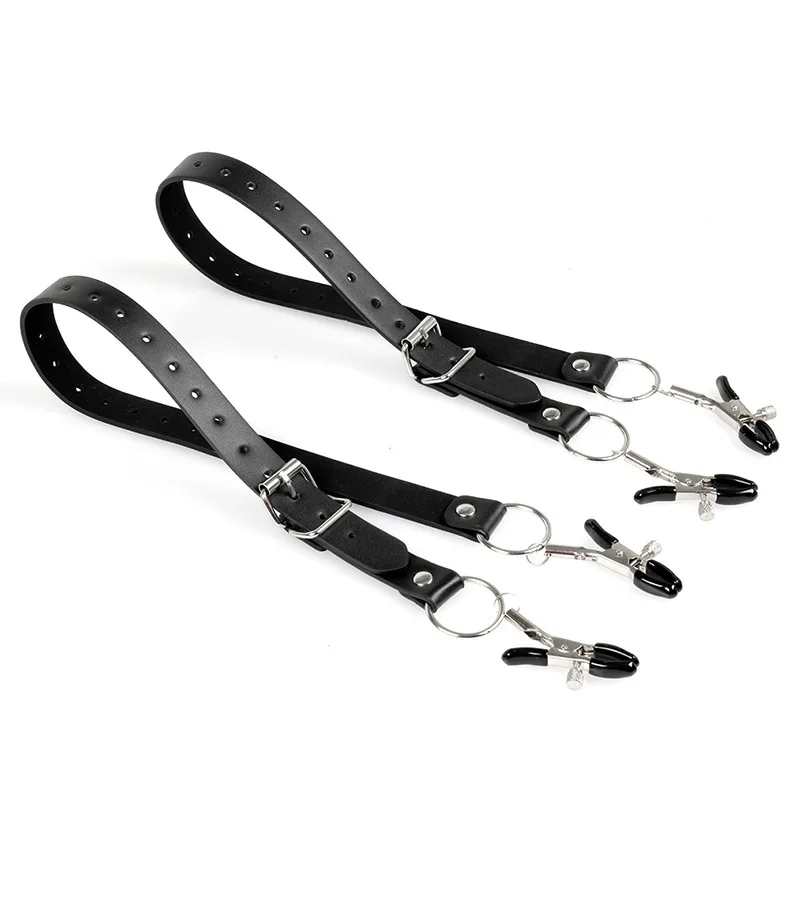 ! Labia Spreader Straps with Clitoral Clamp - BDSM Bondage, Pussy Opening Vagina Stimulator - Adult Sex Toys for Women