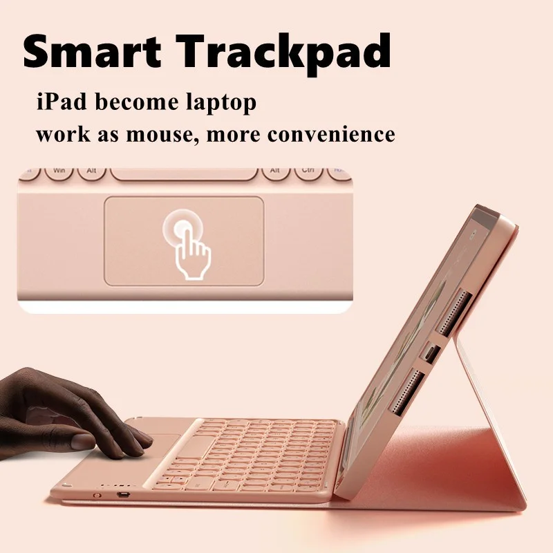 

Чехол с тачпадом для клавиатуры Huawei Matepad SE, 10,4 дюйма, искусственный чехол W09, ретро-Чехол-книжка с подставкой, кожаный магнитный защитный чехол