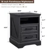18" Farmhouse Nightstand with Charging Station, End Table with 2 Drawer Storage, Side Table, Bedside Cabinet for Bedroom or Livi 6