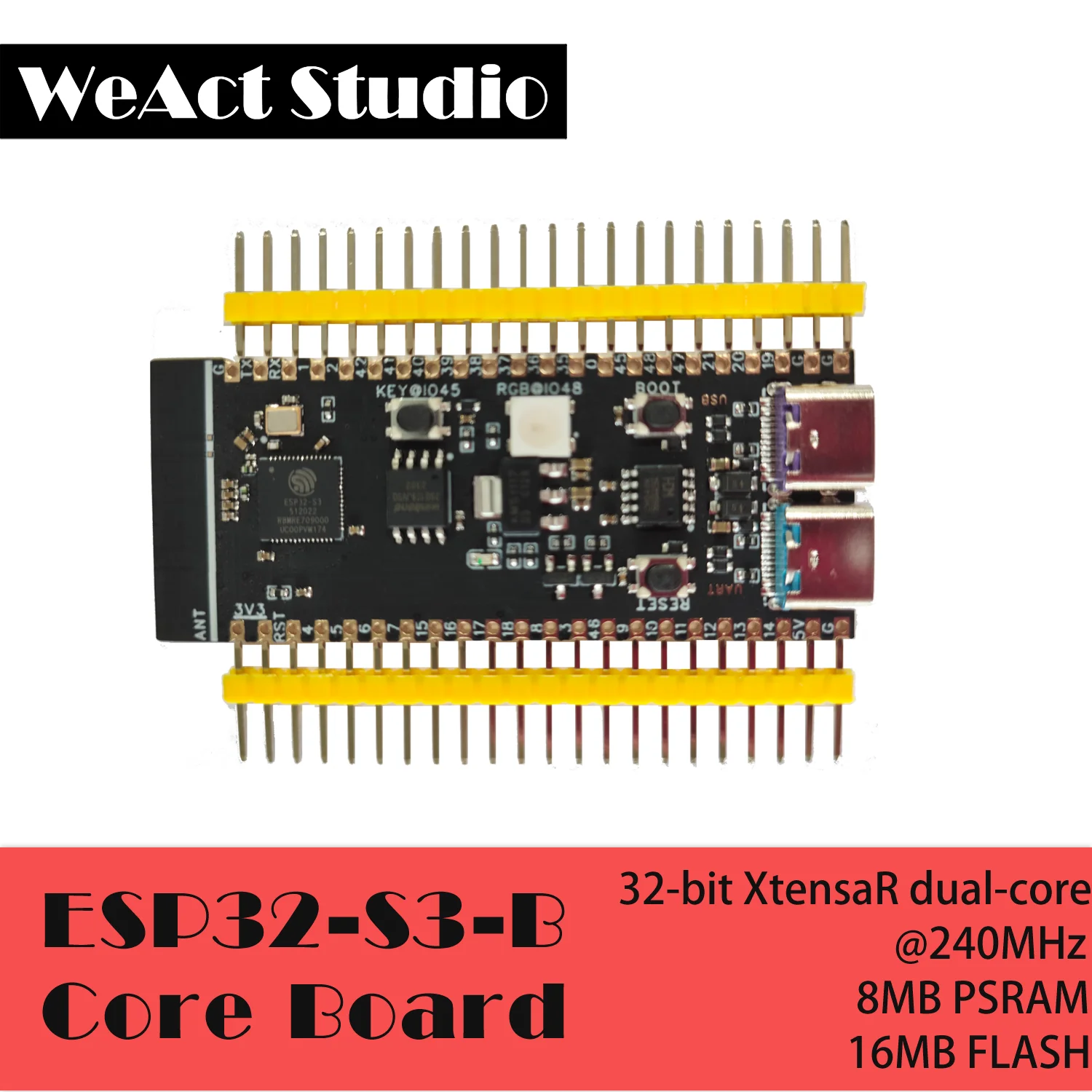 Placa de Desenvolvimento Wi-fi Bluetooth Compatível Ble 5.0 Módulo sem Fio Micropython Malha Esp32-s3-n16r8 - Imagem 4