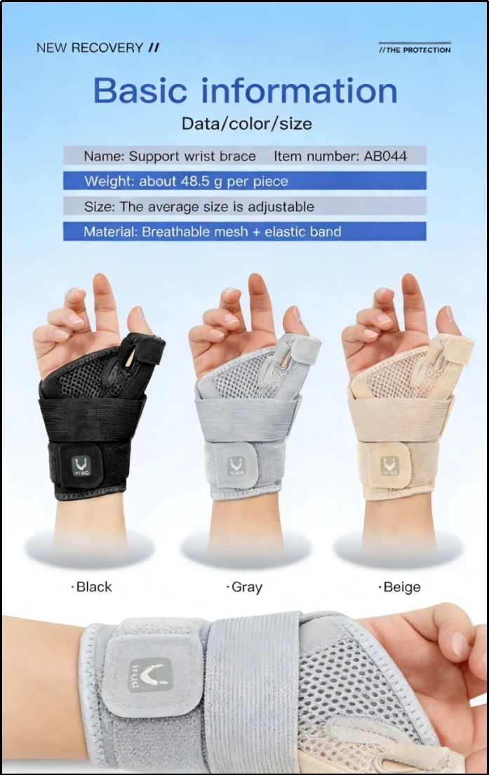 1/2 PC Professionelle Handgelenkstütze Arthritis-Handgelenkband Karpaltunnelsyndrom-Handgelenkstütze Verstauchungsschutz Handgelenkbandage – Detail 9