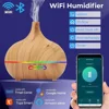 Tuya WiFi Smart 500ML Electric Aroma Diffuser Essential Oil Diffuser Air Humidifier Ultrasonic Remote Control Mist Maker Home 2