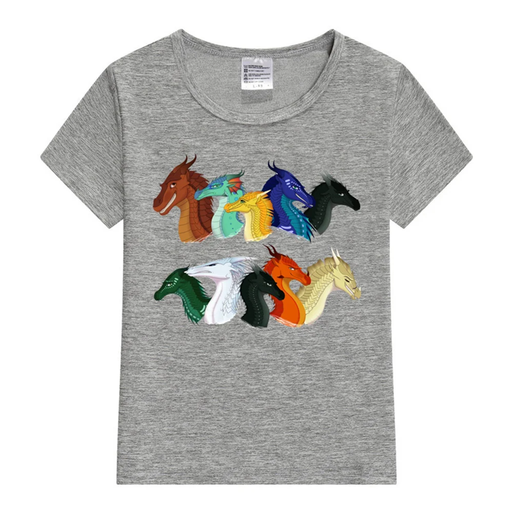 Wings of Fire POV Characters Kids T-Shirt Dragon Kids Boys Clothes White Short Sleev T-shirts Summer Children Clothing Baby Tops 3
