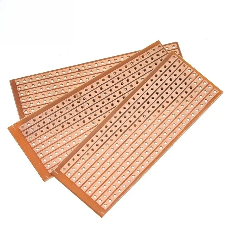 10/20/50pcs 2.5x6.4cm 연속 구멍이 있는 단일 측면 PCB 보드 DIY 전자 프로토타이핑을 위한 범용 프로토보드