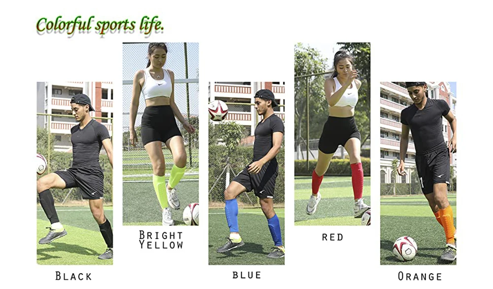 Manchons de protection pour tibias de football avec rembourrage en mousse