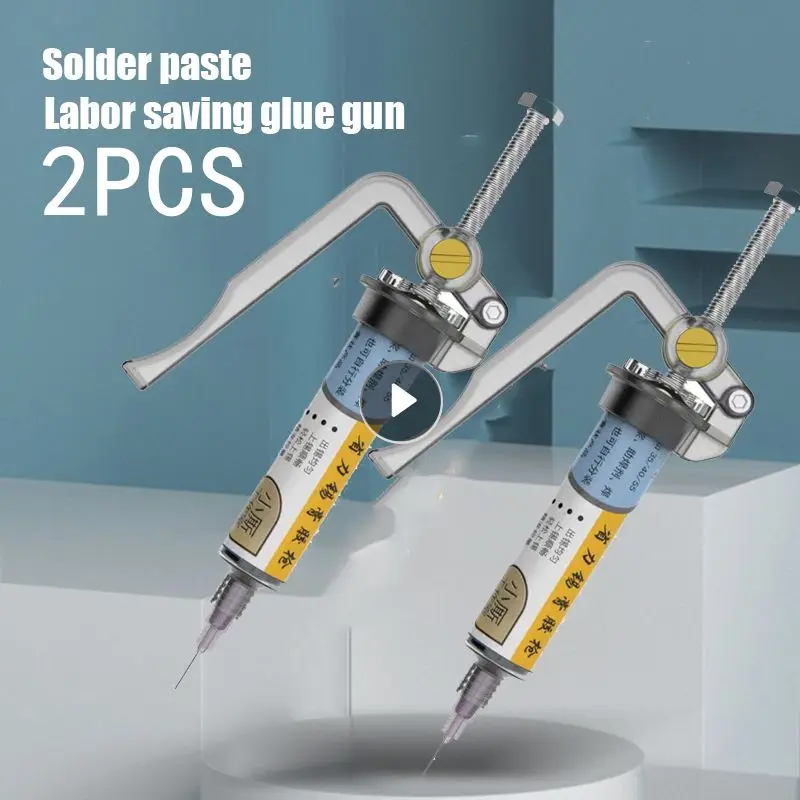 2pcs Solder Paste Extruder Glue Gun Welding Oil Green Oil Booster