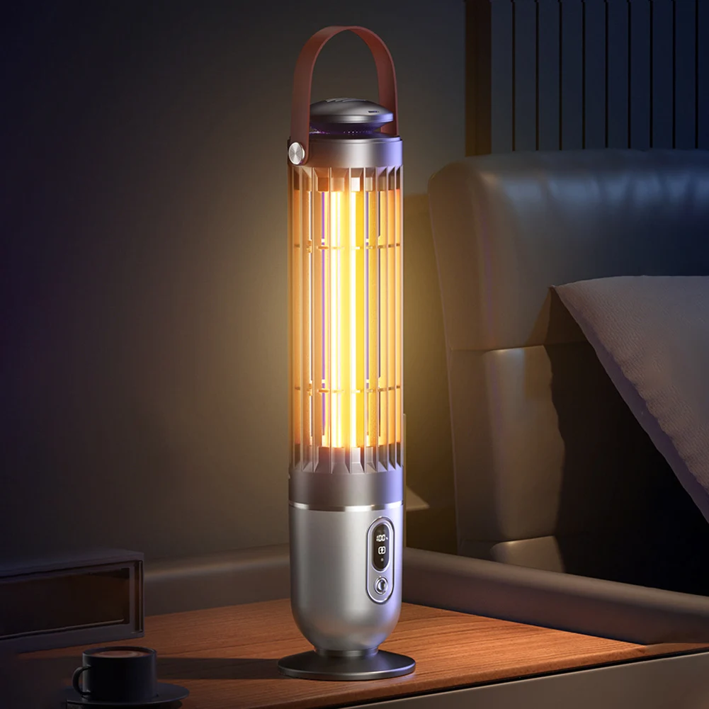 Household Mosquito Racket Light-Controlled Mosquito Repellent Lamp Silent Electric Swatter Light for Home Bedroom Living Room