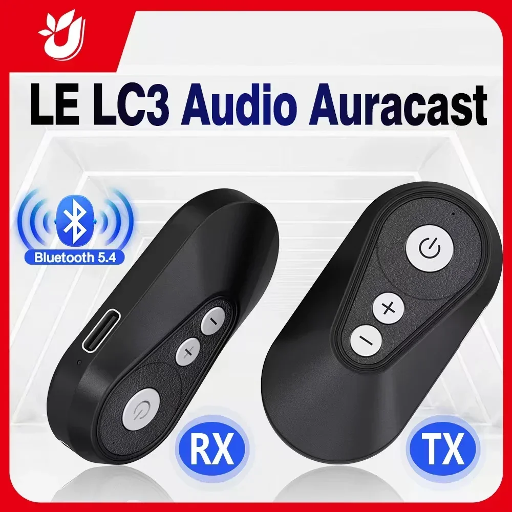Bluetooth 5.4 one launch multi-accept boot second connection ultra-low latency 20 millisecond audio adapter Auracast USB AUX