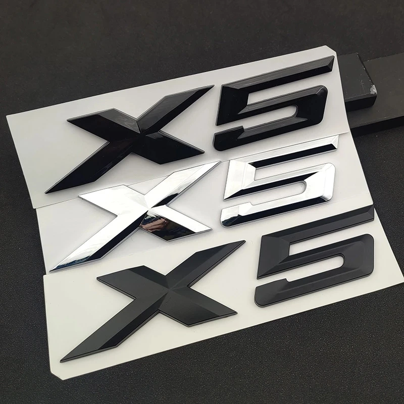 Nuovo 3D Abs Nero Opaco Lettere Cromate Per Bagagliaio Di Un'Auto Bmw X5 Lettere X5 E70 Muslime53 Muslimf15 Emblema Distintivo Alfabeto Sticker Access