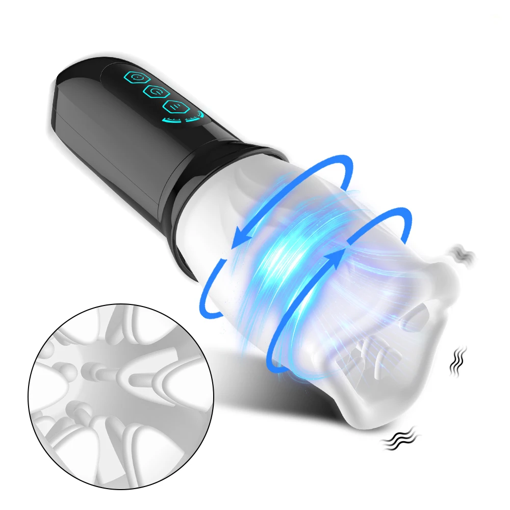 Rotierender Penis Masturbator Für Männliches Eichel Training_voghion.com