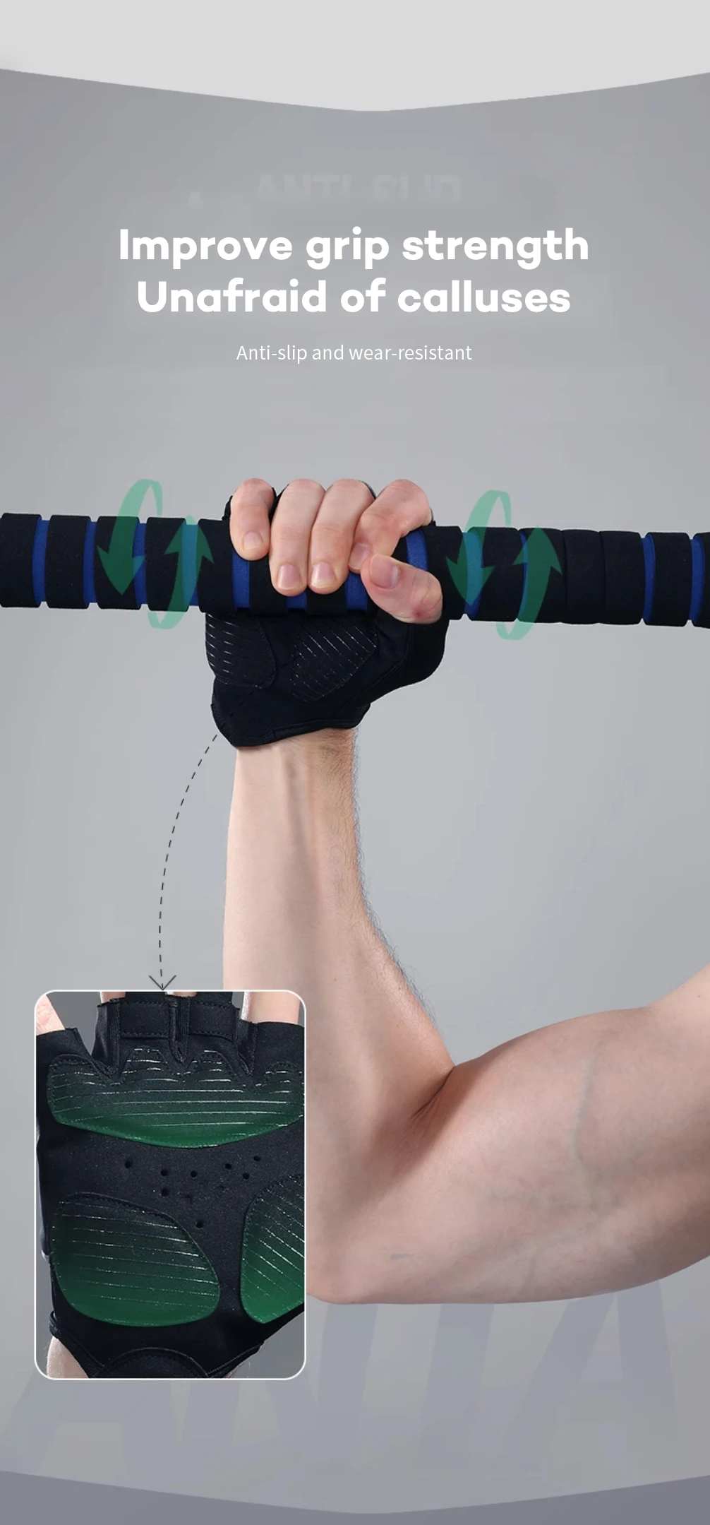 1 Paar Vitalico Fahrradhandschuhe für Herren und Damen für Frühling und Herbst, Halbfingerhandschuhe für Outdoor-Radfahren, Fingerlinge – Detail 6