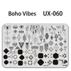 Stainless Steel Stamping Plate Template  Abstract Vintage Fabric Texture Pattern Xmas Halloween UX Serial 2 3