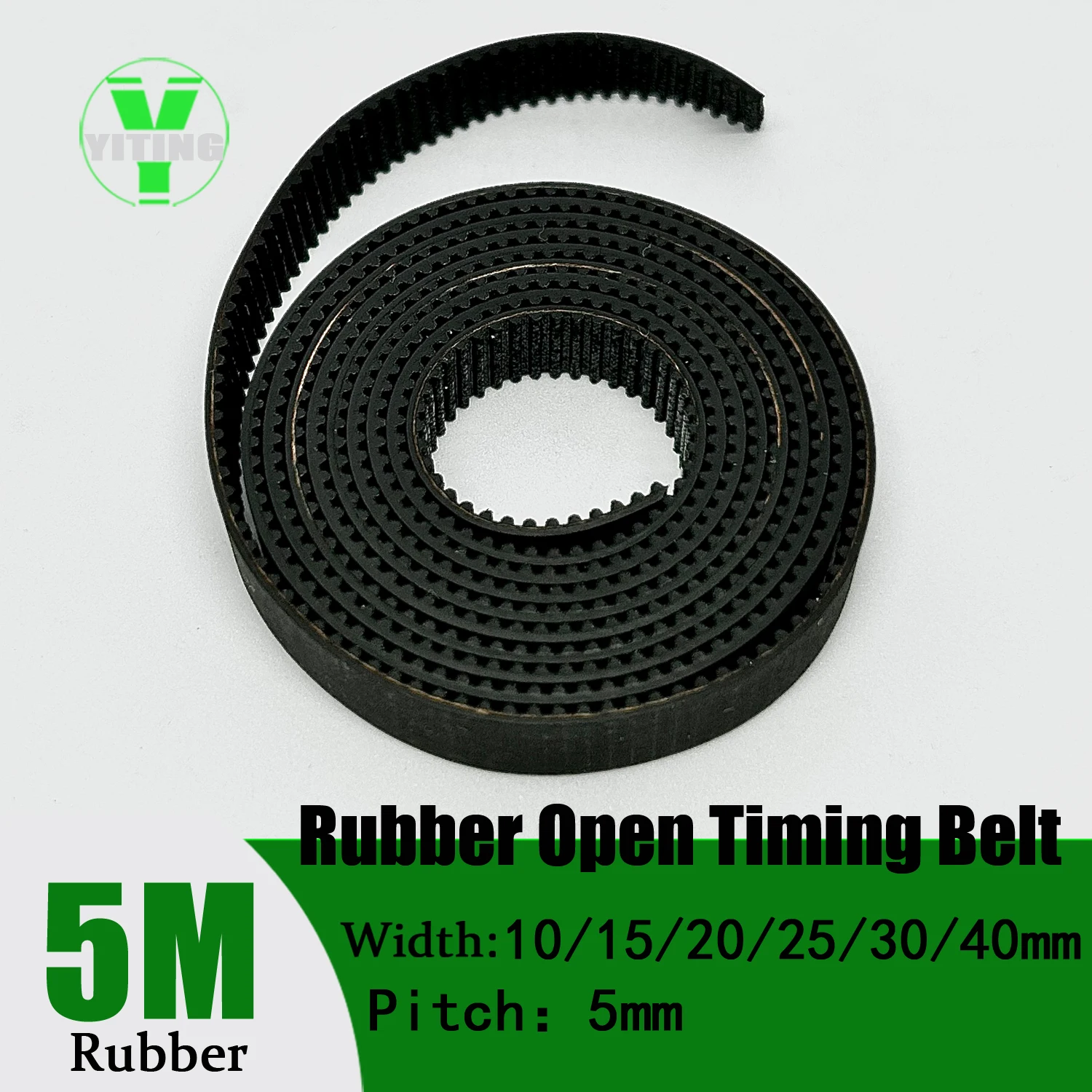 HTD-5M Open Synchronous Belt, Borracha, Anti-desgaste, Reforce,
