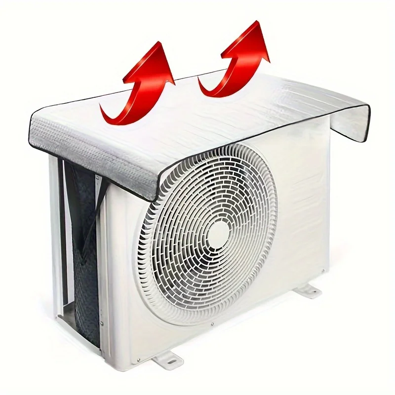 Air Conditioner Cover 1/2PCS Outdoor Unit Protective Flame Retardant and Rainproof Composite Aluminum Foil