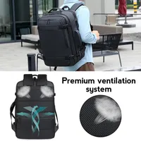 40L Expandable USB Travel Backpack Flight Approved Carry-On Bag for Airplanes Water-Resistant and Durable Fits 17-Inch Laptop 2