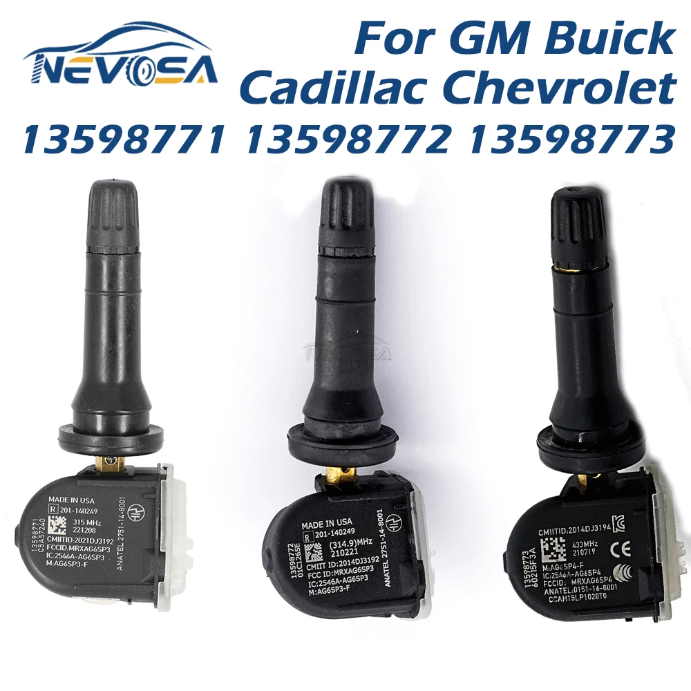 13598771 13598772 13598773 Sensore Tpms Per Gm Buick Regal Encore Chevrolet Cruze Impala Tahoe Malibu Cadillac Ct4 Xt5 Gmc Sierra